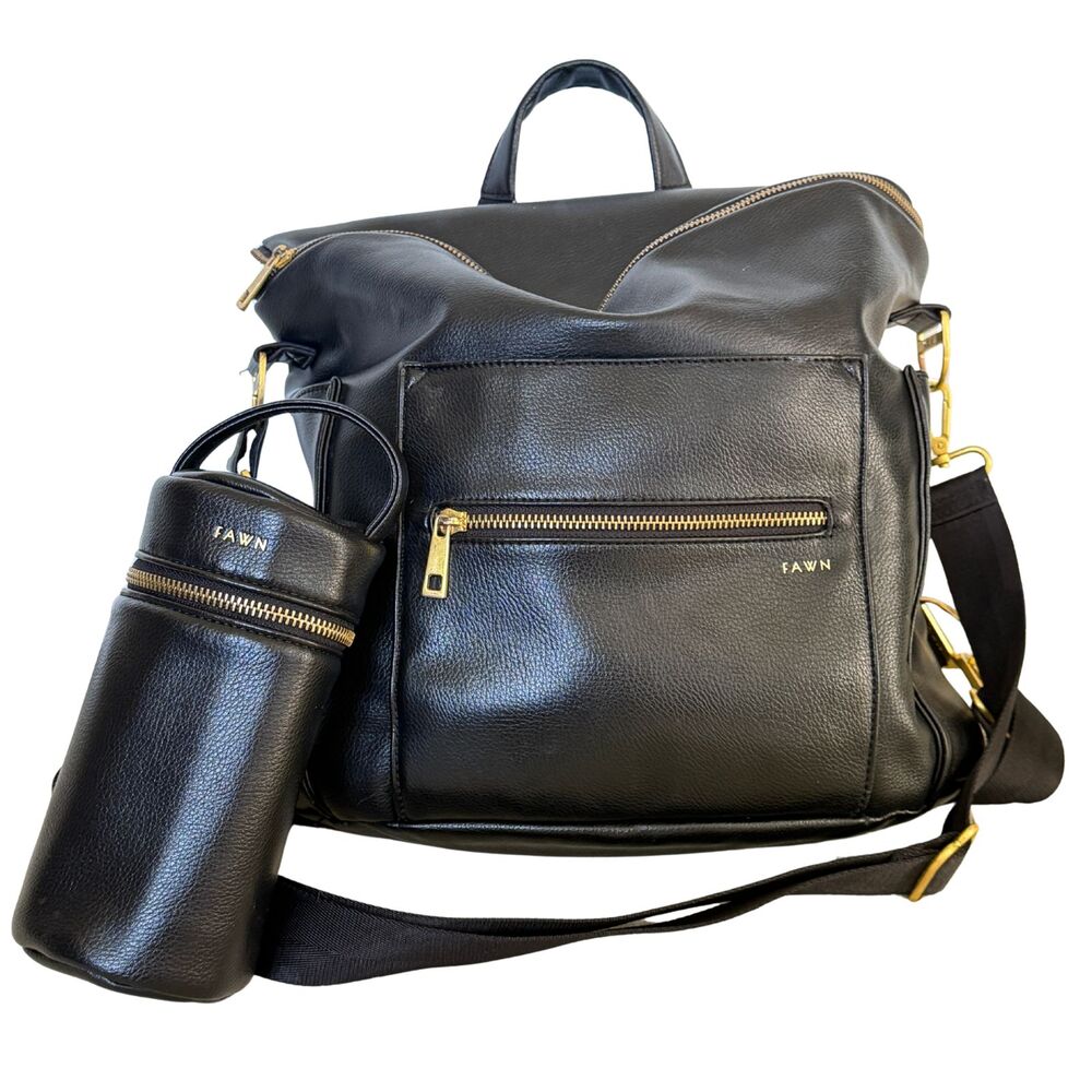 FAWN Design Original Diaper Bag Backpack + Insulated Bottle Holder Set